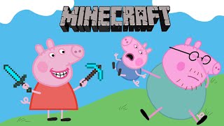 Peppa Pig vs Minecraft in Real Life All Parts Complete cartoon parody [upl. by Kronfeld45]