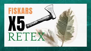 Fiskars X5 Retex  Casquettes et Bois gras [upl. by Kreit514]