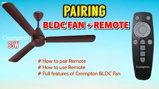 How to Pair BLDC Fan with Remote  Crompton BLDC Fan Remote Pairing  Easy user guide bldcfan fan [upl. by Marela]