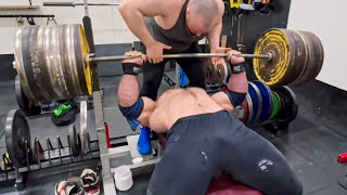 Heaviest Bench Press By A Streetlifter Street Lifting Athlete [upl. by Ahsinot]