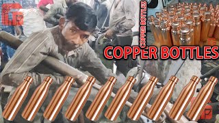 Copper Bottle Manufacturing  तांबे की बोतल कैसे बनती है  Indian Factory Gate [upl. by Adiuqram]