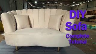 DIY Sofa Making From Frame to Finishing Touches  Complete Tutorial [upl. by Narot]