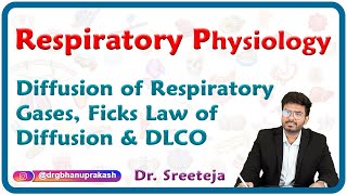 Diffusion of Respiratory gases Ficks law of diffusion amp DLCO  Respiratory physiology USMLE Step 1 [upl. by Scibert]