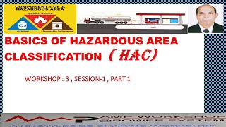 BASICS OF HAZARDOUS AREA CLASSIFICATION  HAC WORKSHOP3 SESSION1 PART 1 [upl. by Gyimah]