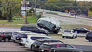 Caught on video Dramatic drunk driving crash in Eau Claire Wis [upl. by Cosma924]