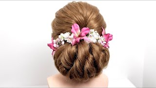 Easy Bridal Hairstyle For Long Hair [upl. by Noirret926]