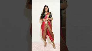 dhoti saree drapesareedrapping saree rekhamishra [upl. by Barnes807]