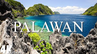 12 HOURS DRONE FILM quot PALAWAN in 4K quot  Relaxation Film 4K  beautiful places in the world 4k [upl. by Beyer]