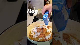 Milk fufu super rich French cream stewed chicken legsyoutubeshorts cooking vlog [upl. by Hellah476]