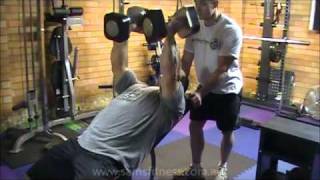 Lee Priest doing Dumbbell Flys with Ironmaster Quick Locks [upl. by Tsenrae]