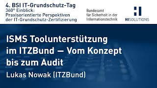 ISMS Toolunterstützung im ITZBund  Vom Konzept bis zum Audit [upl. by Raymond]