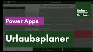 Standardapp  Power Apps Mobiler Urlaubsplaner  Digitale Urlaubsplanung in Microsoft 365 [upl. by Kraul]