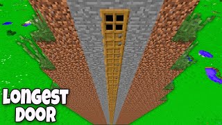 I found a LONGEST DOOR in Minecraft  Whats inside the NEW CURSED DOOR [upl. by Lynelle]