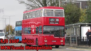 Ensign Running Day Route X81H  London Transport Scania Metropolitan  KJD 260P MD60 [upl. by Tammi]