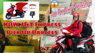 SHOPEE JampT PARCEL  HOW JampT EXPRESS PICK UP PARCELS  Waybill and Rider Scan [upl. by Aidahs]