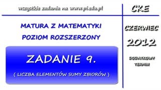 Zadanie 9 Matura czerwiec 2012 PR Podzielność Kombinatoryka [upl. by Tsiuqram]