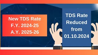 New TDS Rate Chart for FY 202425 AY 202526 [upl. by Adina]