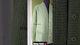 Womens winter sweater or cardigan with pockets 😍💕 crochet knitting sweater fypシ゚viral fypage [upl. by Berfield]