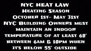 Rant When The Super Doesnt Care About His Tenants Heat ItsFreezingOutside NYC HeatLaw NeedHeat [upl. by Ttenrag]