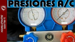 PRESIONES normales para el Aire Acondicionado de referencia y tabla de presiones al final [upl. by Ynattyrb]