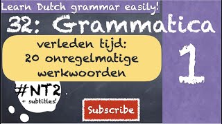 DE VERLEDEN TIJD 20 ONREGELMATIGE WERKWOORDEN DUTCH GRAMMAR NT2 learndutch nederlands fun past [upl. by Blanch]