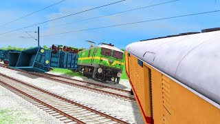 Two Train Accident on Same Tracks due to Signal Failure – Train Simulator railroad [upl. by Shaffer]