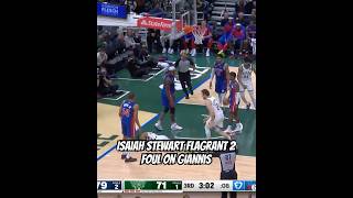 Isaiah Stewart Ejected after foul on Giannis [upl. by Dachia]