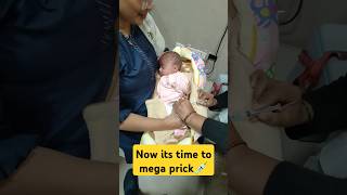 Pentavalent vaccine Mega prick baby vaccination vaccinationday shorts 2monthbaby vaccine pain [upl. by Helen]