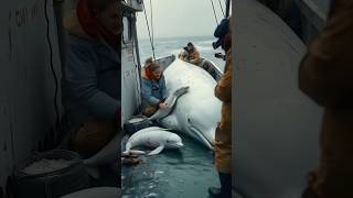 A touching story about a sailor rescuing a mother whale that gave birth on the deck of a ship [upl. by Chainey627]