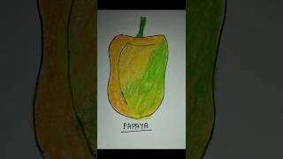 Papaya DrawingEasy Papaya DrawingYoutubeShortsEasyDrawing4536 [upl. by Crandall996]