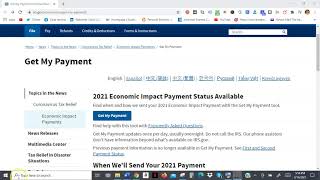 IRS Get My Payment Tool Is Now Live [upl. by Madlen]