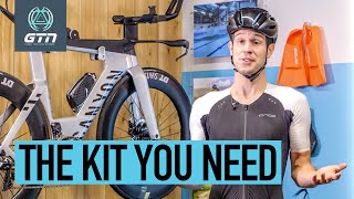 All The Kit You Need For A Triathlon In Under 5 Minutes [upl. by Nollahs]