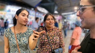 Backpacker Meets Indian Girls in Mumbai 🇮🇳 [upl. by Yelnik]