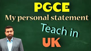 Unveiling My Statement for PGCE Teaching Program in the UK [upl. by Dnalra]