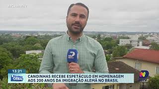 Canoinhas recebe espetáculo em homenagem aos 200 anos da imigração alemã no Brasil [upl. by Aiekam]