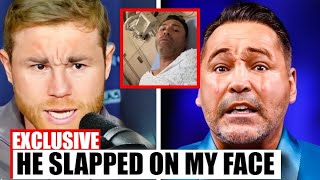 JUST NOW Canelo vs Oscar Heated Clash Sends De La Hoya to Hospital [upl. by Hildegard]