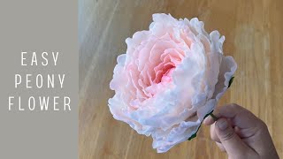 How to make Gumpaste Peony Tutorial  Easy Peony Flower  No Styrofoam ball needed  Sugar Flower [upl. by Ahsema]