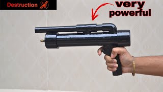 How to make a powerful PVC gun at home  very detailed video [upl. by Ahsiat]