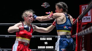 Womens Muay Thai In MMA Gloves  WAR Elisa Fairtex Canada VS Sarah Gohier USA [upl. by Cumings]