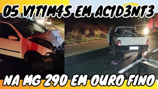 CINCO ✓1T1MAS EM AC1D3NT3 NA MG 290 EM FRENTE A BASE DA EPR [upl. by Creighton]