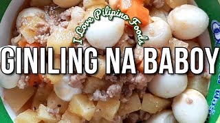 How to Cook Giniling na Baboy  Lutong Bahay [upl. by Marinelli147]