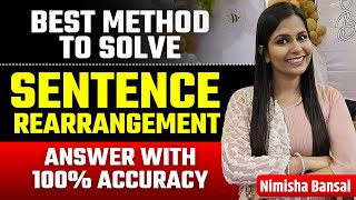 Sentence Rearrangement  Parajumbles  Learn best method to solve  Bank amp SSC Exams Nimisha Bansal [upl. by Kirkpatrick]