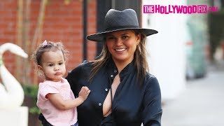 Chrissy Teigen Takes Her Daughter Luna Shopping While Pregnant amp Speaks On Oprah amp Donald Trump [upl. by Graner]