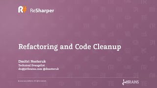 Refactoring and Code Cleanup with ReSharper [upl. by Llekcor]