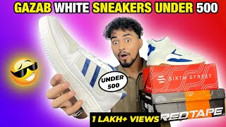 TOP 5 BUDGET WHITE SNEAKERSSHOES FOR MEN UNDER 5001500  Amazon Haul [upl. by Nyladnek]