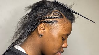 Freestyle Stitch Braids  Straight Back Braids [upl. by Nixie827]