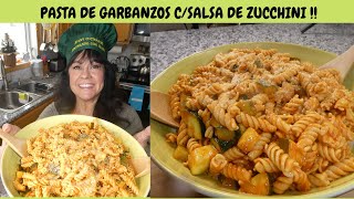 PASTA DE GARBANZOS CSALSA DE ZUCCHINICHICKPEAS FLOUR PASTA GLUTEN FREE [upl. by Itnaihc173]