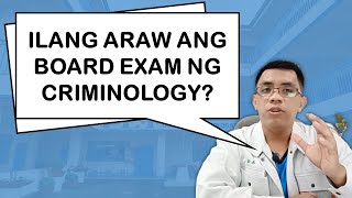 ILANG ARAW ANG BOARD EXAM NG CRIMINOLOGY I Criminology Talks [upl. by Iclek338]