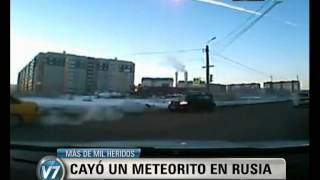 Visión 7 Más de 1000 heridos por la caída del meteorito en Rusia [upl. by Asteria]