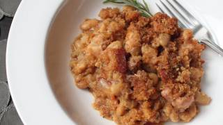 Quick Cassoulet Recipe  French Pork and Bean Casserole [upl. by Nibram]